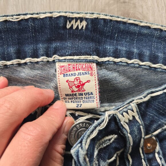 True Religion Y2K Billy Super T medium wash denim skinny low-rise jeans WMS 27" - Picture 5 of 10